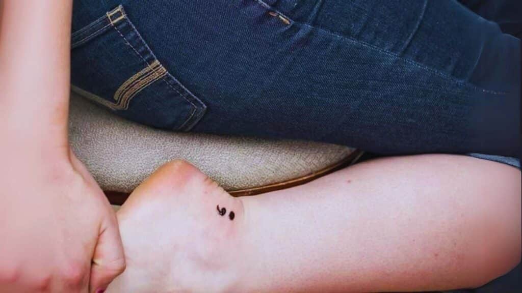 semi colon tattoo